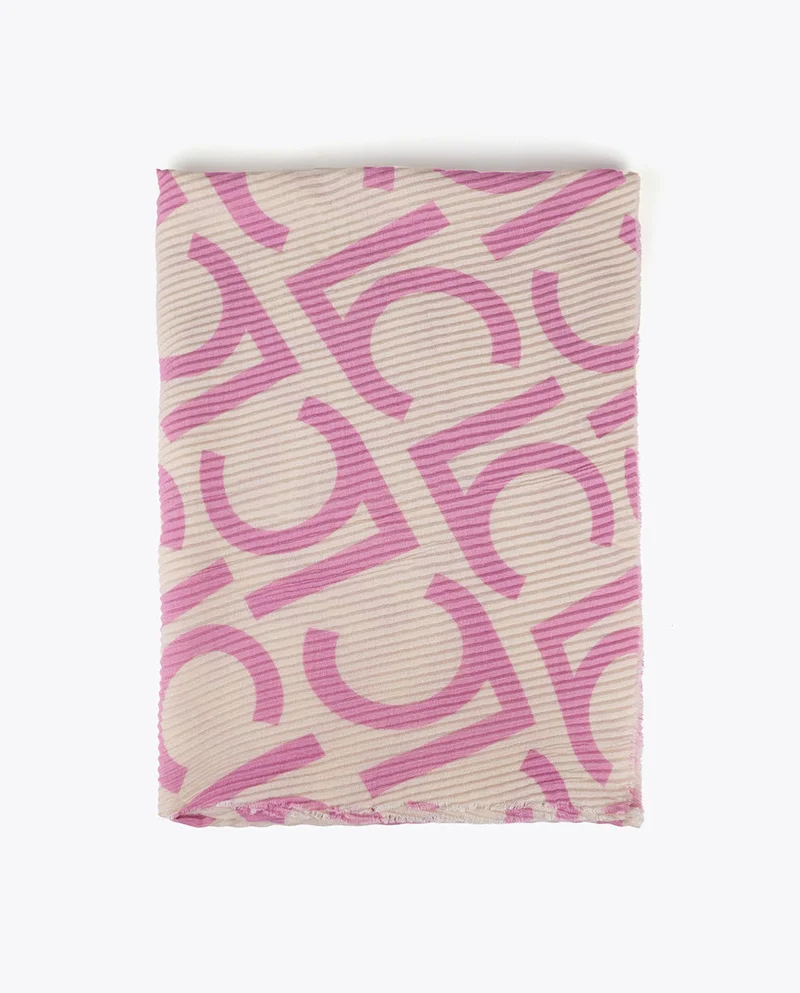 لولا كساديمونت Two-tone Pleated Scarf